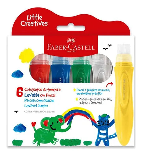 Temperas Lavables x6 Faber Castell