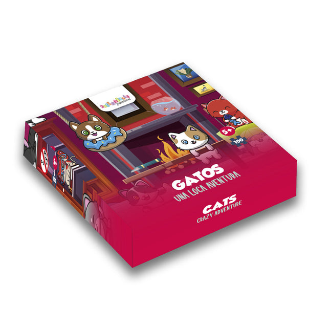 Rompecabezas 100 Piezas Gatos Una Loca Aventura Estimularte