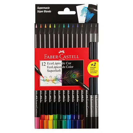 Color Supersoft x12 Mas 2 Lapices Faber Castell