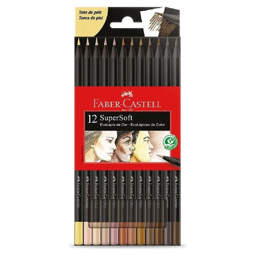 Color Supersoft x12 Tonos Piel Faber Castell