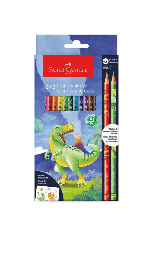 Colores Dinosaurio x12 Faber Castell