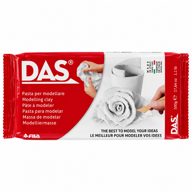 Pasta Para Modelar Secado Al Aire Blanca 1/2 Kilo Das