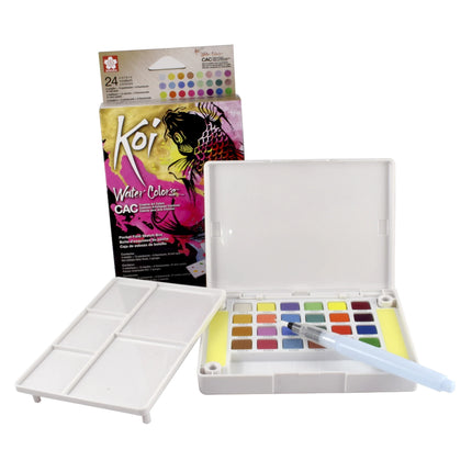 Koi Sketch Box Acuarelas Metálicas y Fluorescentes | Sakura