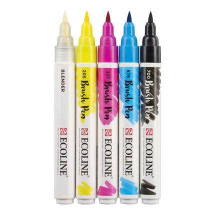 Estuche Brush Pen 5 Colores Primarios | Royal Talens