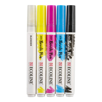 Estuche Brush Pen 5 Colores Primarios | Royal Talens