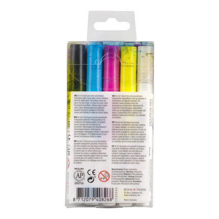 Estuche Brush Pen 5 Colores Primarios | Royal Talens