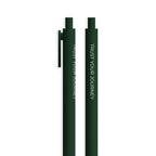 Detalle Lapicero Toy Magic Pen Dark Green en color verde oscuro con frase inspiradora y tinta verde profunda para escritura creativa.