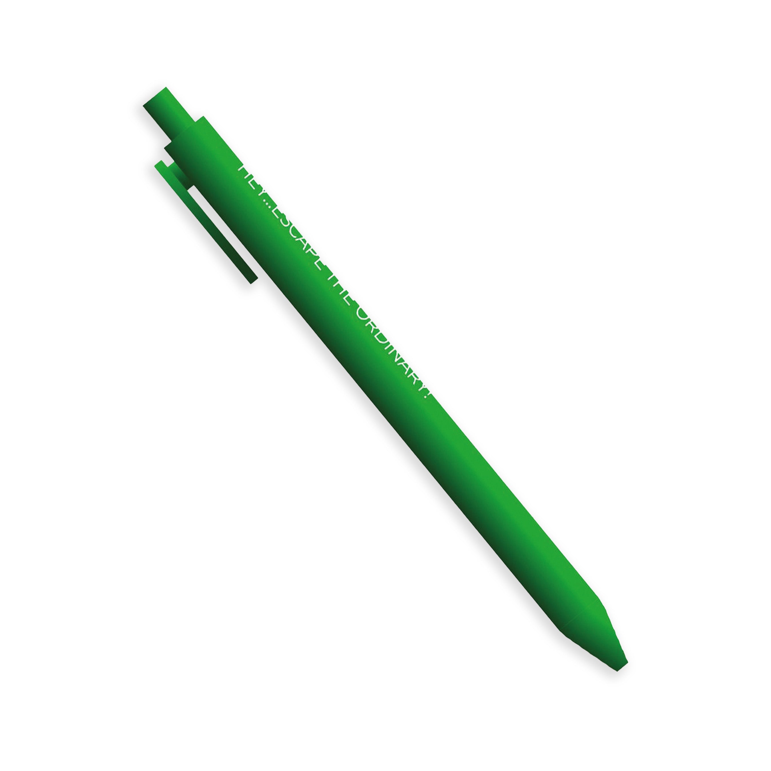 Lapicero Toy Magic Pen Light Green en color verde claro con frase inspiradora y tinta verde para escritura creativa.