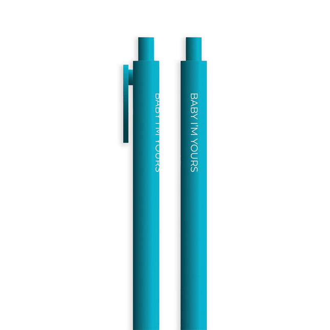 Detalle Lapicero Toy Magic Pen Bright Blue en color azul vibrante con frase romántica y tinta azul brillante para escritura creativa.