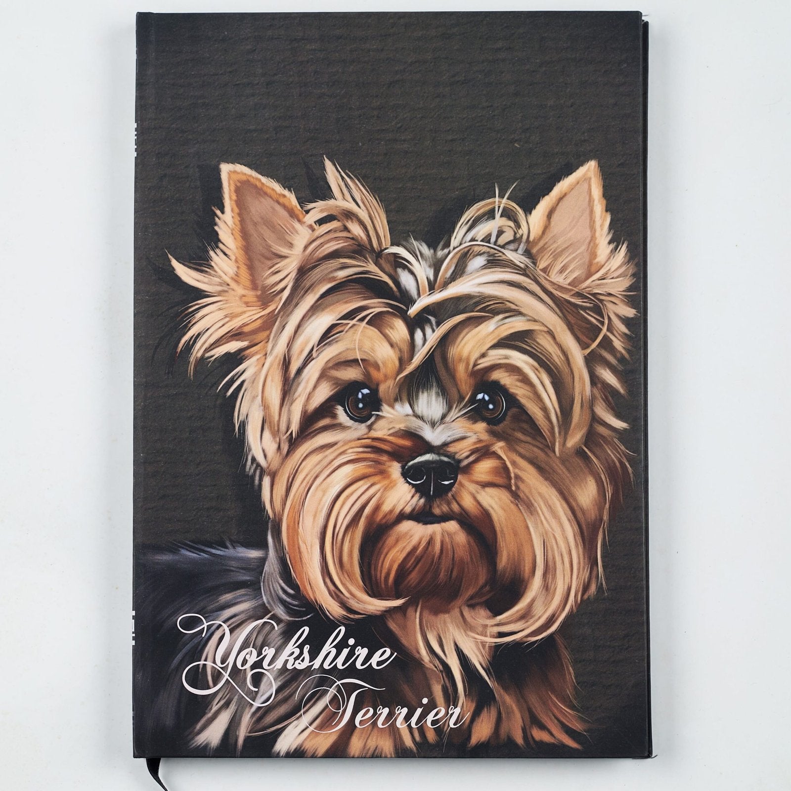 Agenda Los Cartujos Perro Yorkshire Terrier con tapa dura ilustrada y hojas internas eco Earth Pack rayadas, punteadas y en blanco.