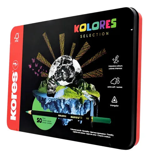 Colores Caja Metálica x50 Unidades | Kores