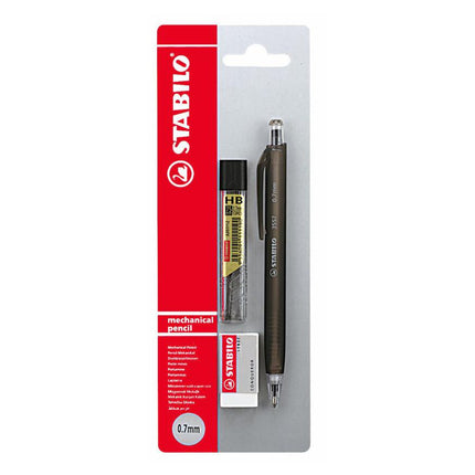 Set Portaminas, Minas y Borrador 0.7 mm Stabilo
