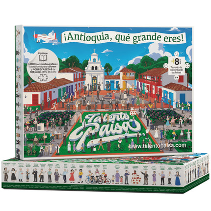 Rompecabezas y libro Talento Paisa