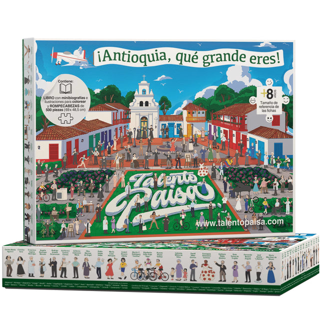 Rompecabezas y libro Talento Paisa