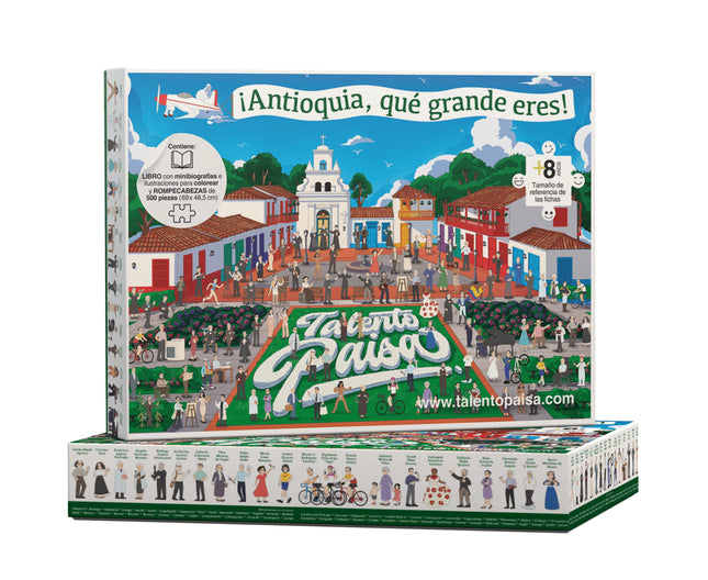 Rompecabezas y libro Talento Paisa