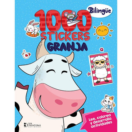 1000 Stickers Animales De La Granja Bilingüe
