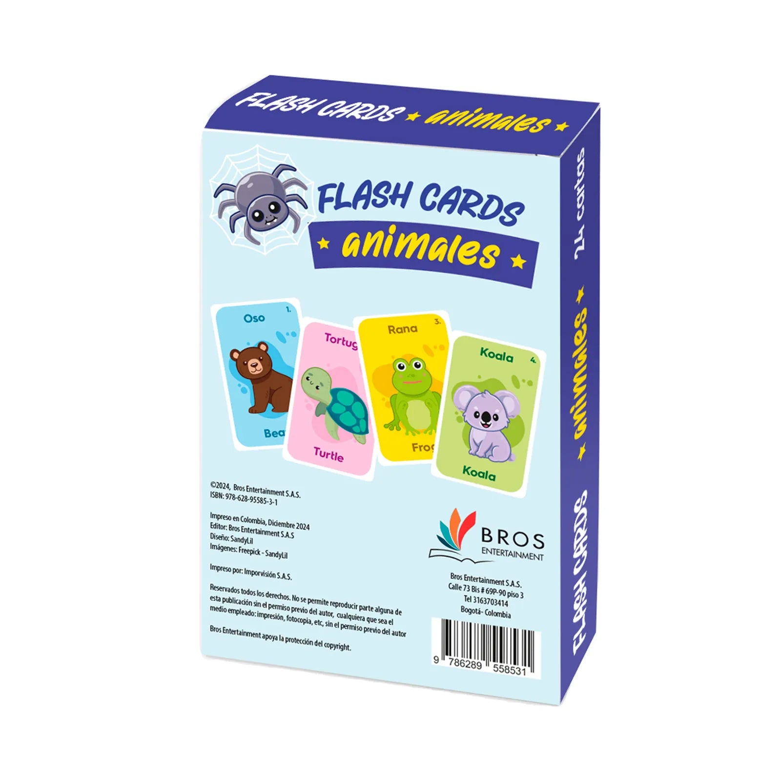 Flash Cards Bilingue Animales