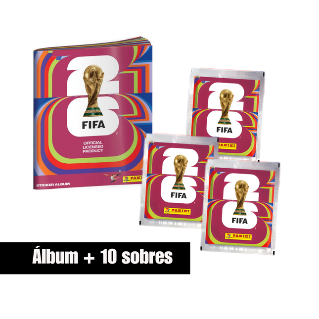 Álbum Tapa Blanda + 10 Sobres Panini FIFA World Cup 2026