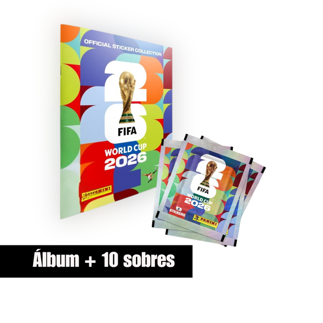 Álbum Tapa Blanda + 10 Sobres Panini FIFA World Cup 2026