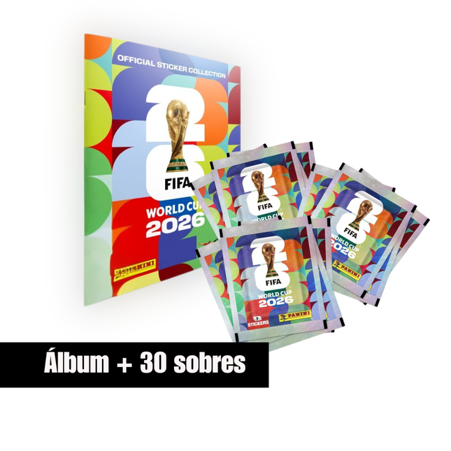 Álbum Tapa Blanda + 30 Sobres Panini FIFA World Cup 2026