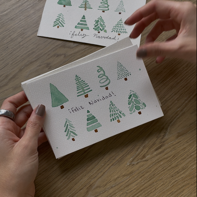 Kit de acuarela para postales