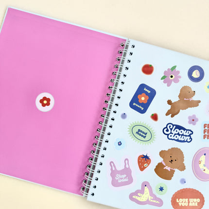 Notebook Poodle Mini Market Cuadriculado - TOY