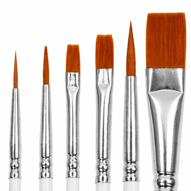 Pincel De Nylon Mixto x6 | Gioto