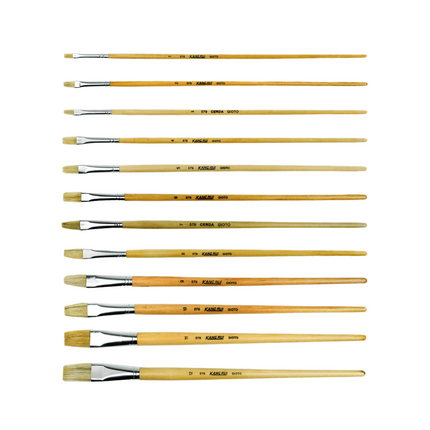 Pincel Plano De Cerda | Gioto