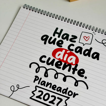 Planeador doodles 2027 33x24 cm | Pinzell