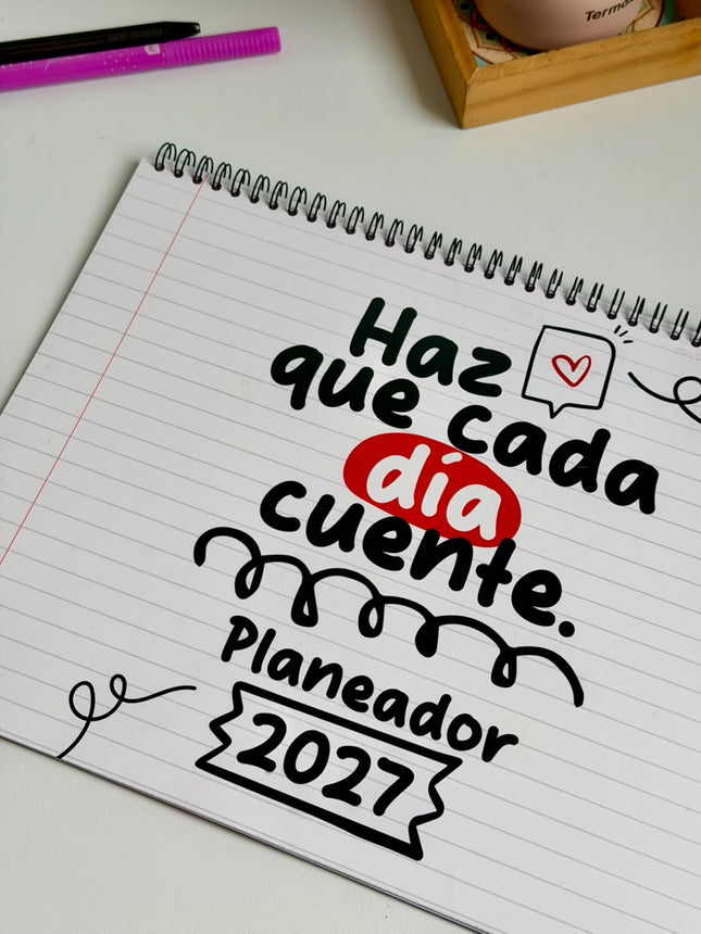 Planeador doodles 2027 33x24 cm | Pinzell