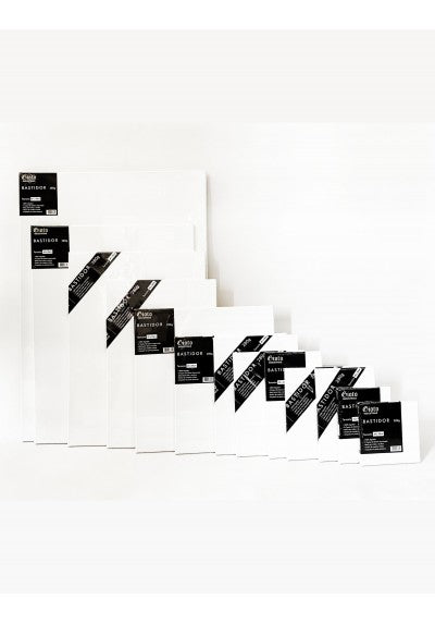 Bastidor canvas Conda 3 mm de 100% algodón 280 g, con 3 capas de gesso imprimado y marco de madera sólida para óleo y acrílico.