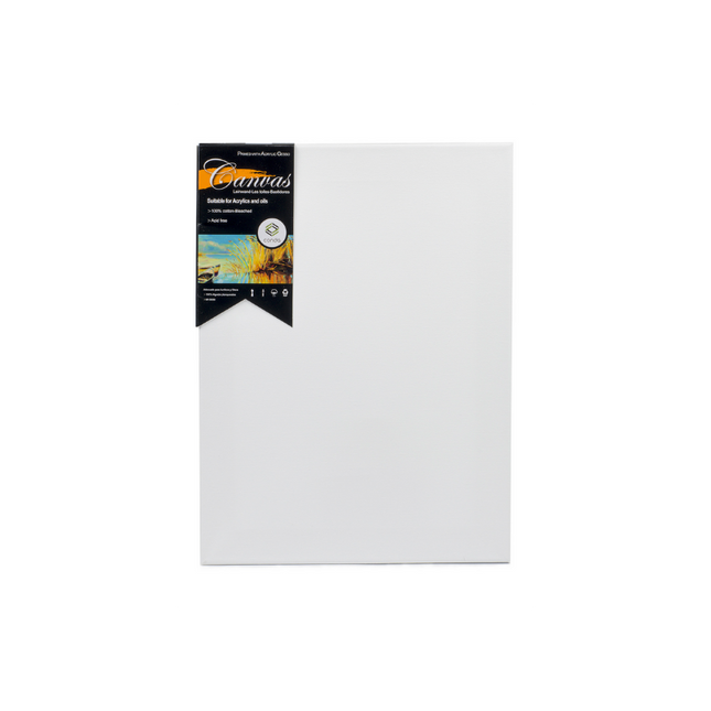 Bastidor canvas Conda 3 mm de 100% algodón 280 g, con 3 capas de gesso imprimado y marco de madera sólida para óleo y acrílico.