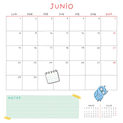 Calendario De Pared Pequeños Grandes Artistas 2026 | Granica