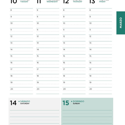 Agenda Quino 2026 Encuadernada Verde | Granica