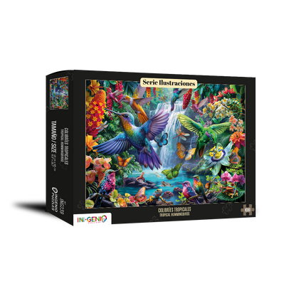 Rompecabezas 1000 Piezas Tropical Hummingbirds Ingenio Destreza - caja