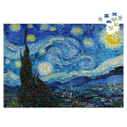 Rompecabezas 500 Piezas La Noche Estrellada Van Gogh Ingenio Destreza - imagen 5