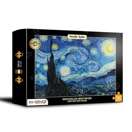 Rompecabezas 500 Piezas La Noche Estrellada Van Gogh Ingenio Destreza - imagen 6